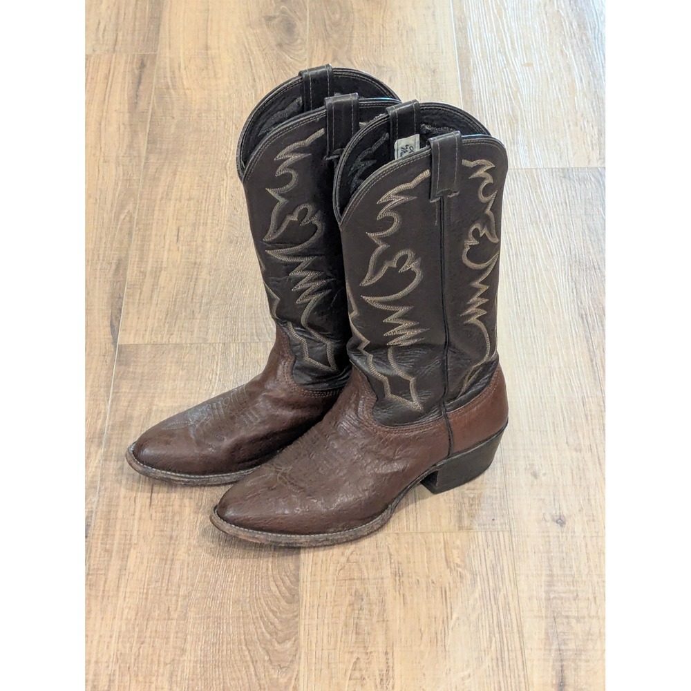 Vintage 1970s Larry Mahan Full Quill Ostrich Cowboy Boots Men's 8D Nocona TX